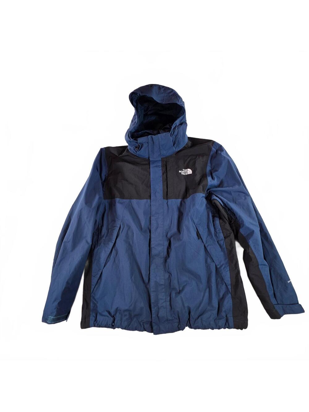 The North Face Mens Large Blue Black DryVent Waterproof Jacket Outdoor Hiking